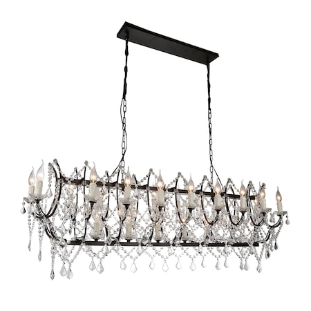 Cwi Lighting Phraya 24 Light Up Chandelier With Dark Brown Finish 9910P58-24-200